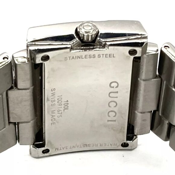 Auth GUCCI - 100L 10091675 Silver Women's Wrist Watch - Picture 2 of 6